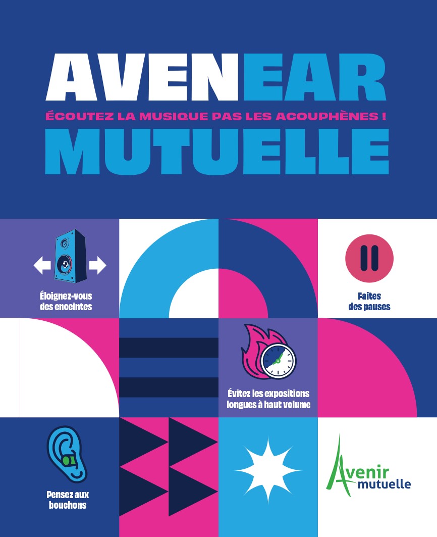 affiche de l'vnement Aven'Ear Mutuelle pendant le festival du FIMU  Belfort