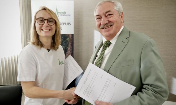 Sophie Caverzan et Alain Rgnault, Prsident d'Avenir Mutuelle